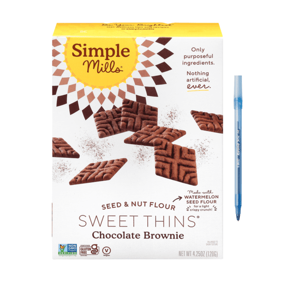 Seed & Nut Flour Chocolate Brownie Sweet Thins Cookies 4.25 oz