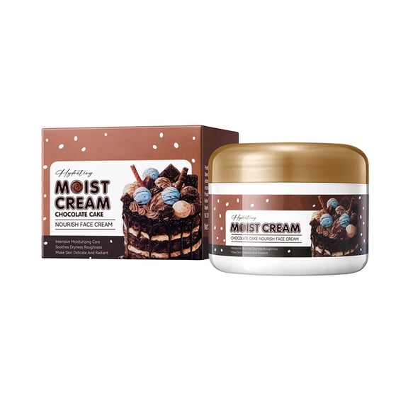 Chocolate Cake Nourish Face Cream, Intensive Moisturizing Care, Helps Soothe Dry Rough Skin, Make Skin Delicate And Radiant, Ideal for Daily Facial Skincare