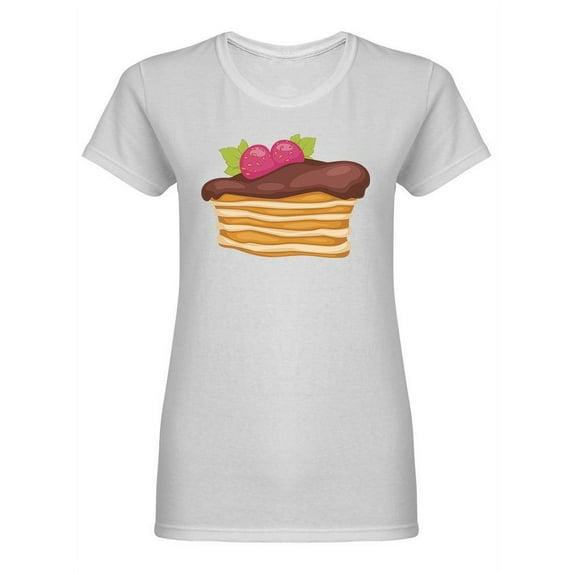 Chocolate Cake Shaped T-Shirt Women -Image by Shutterstock, Female Large