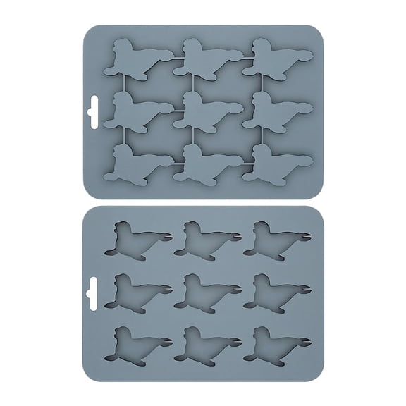Chocolate Candy Molds | 9-Cavity Seal Shape Silicone Chocolate Molds for Baking, Gummies, Ice and Crafts, Blue Grade Silicone Mold