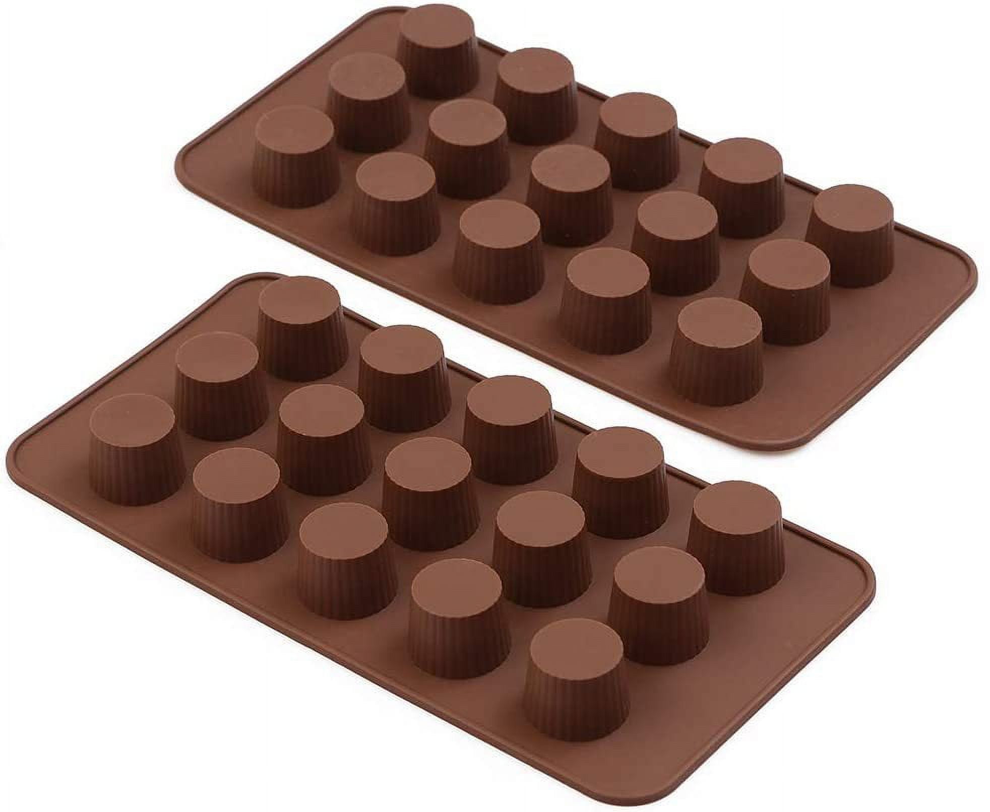 Chocolate Candy Molds Silicone Baking Mold for Snack Size Peanut Butter