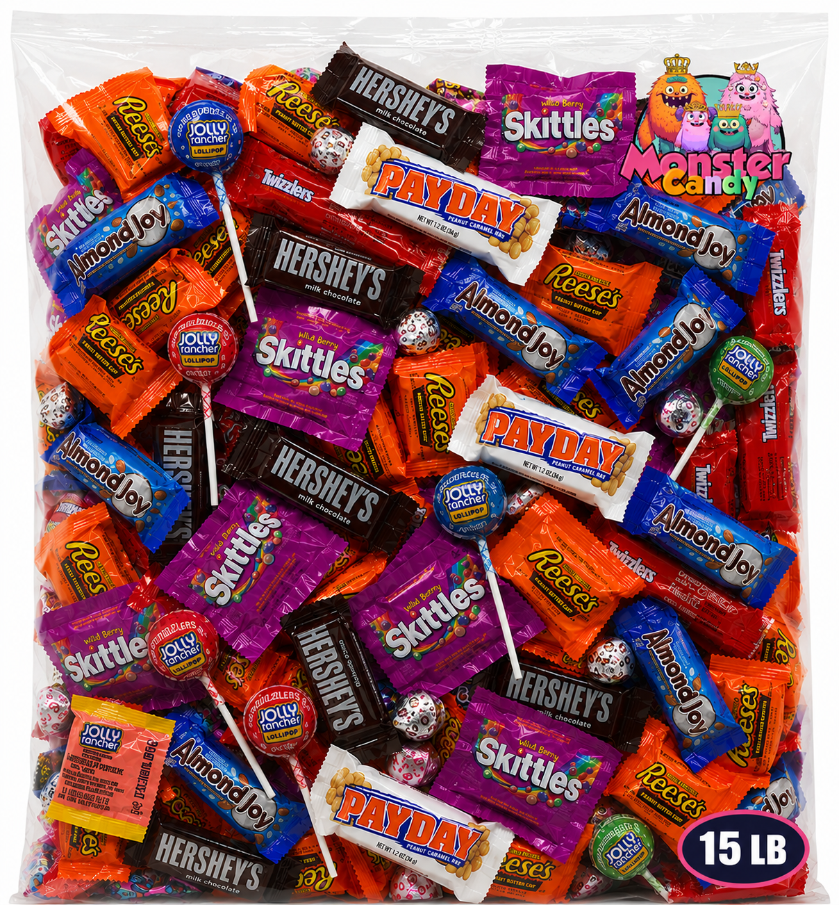 Chocolate and Candy Party Favor Candy Mix - 15 lb Pinata Stuffers Candy Bulk - Goodie Bag Stuffers for Kids Party Favors - Chocolate  Candy Variety Pack Bulk - Bulk Candy Individually Wrapped Candies