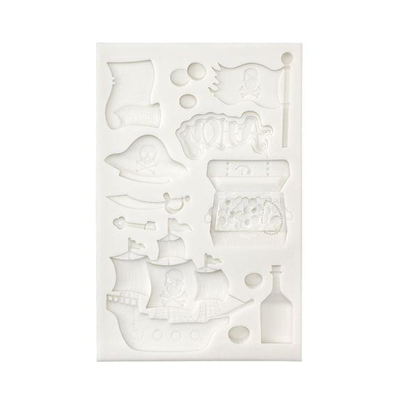 Gieenan Silicone Mold Pirate Treasure Box Soap Making Supplies Cake Decorating Tools Household Candle Molds Candle Resin Crafts