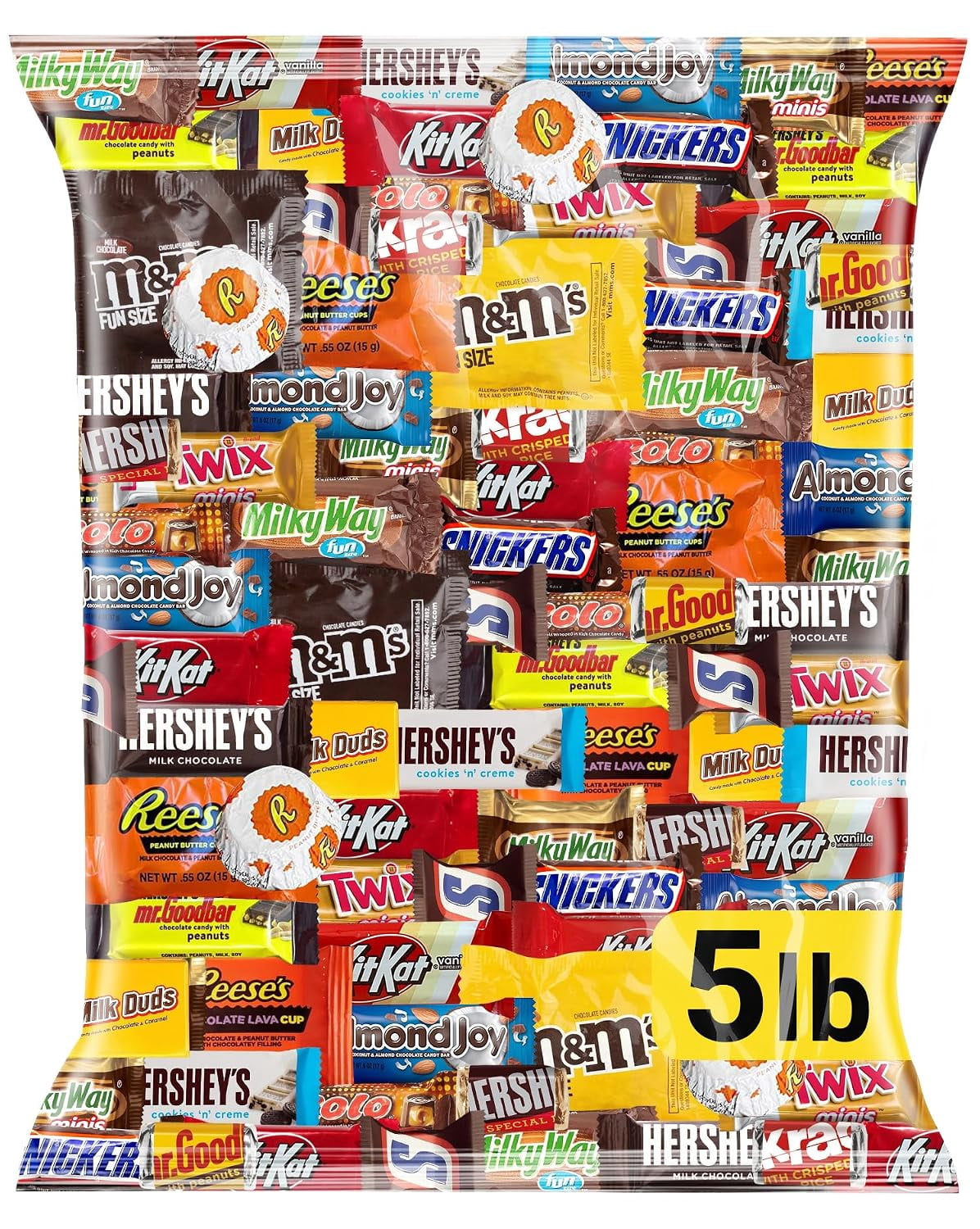 Chocolate Candy Variety Pack, Bulk Assorted Mini Candy Bars, Milk ...