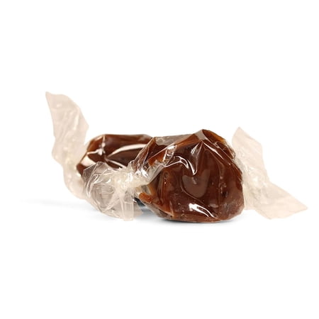 Chocolate Caramel by Its Delish, 2 lbs Bulk Individually Wrapped Handcrafted Soft Brown Taffies Great Candy Gifts Party Sweets for Home Office Certified Kosher Dairy