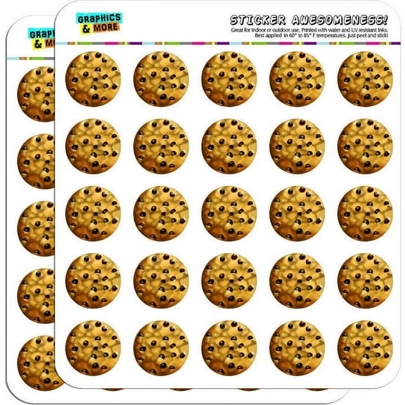 Chocolate Chip Cookie 50 1" Planner Calendar Scrapbooking Crafting Stickers