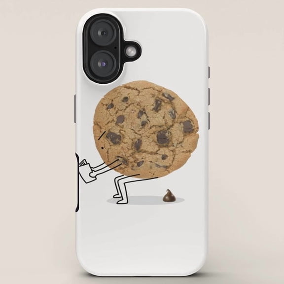 Chocolate Chip Cookie Character Tough Case for Apple iPhone, Polycarbonate Shell with TPU Liner