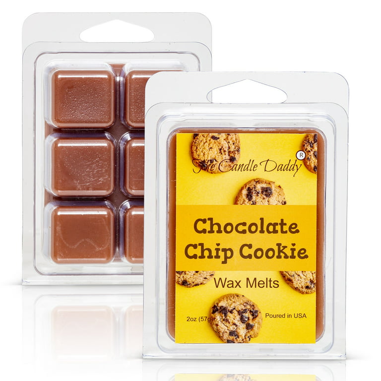 Chocolate Chip Cookie - Fresh Baked Cookie Scented Melt- Maximum Scent Wax  Cubes/Melts- 1 Pack -2 Ounces- 6 Cubes 