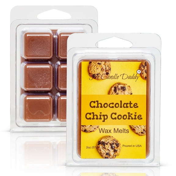Chocolate Chip Cookie - Fresh Baked Cookie Scented Melt- Maximum Scent Wax Cubes/Melts- 1 Pack -2 Ounces- 6 Cubes