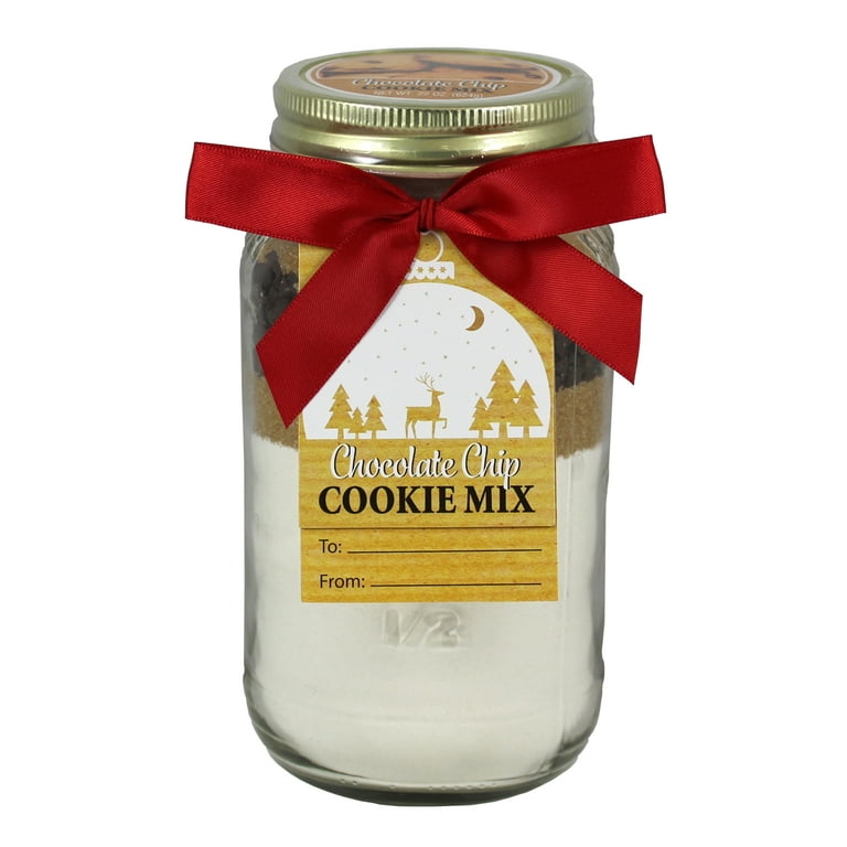 Glass Cookie Jar with Chocolate Chip Cookies