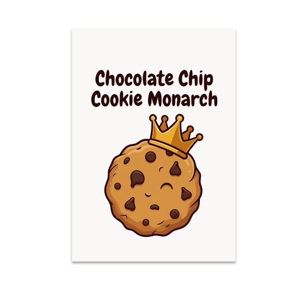 Chocolate Chip Cookie Monarch Wall Art - Baking Enthusiast - 13x19 Poster Print