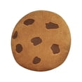 thumbnail image 1 of Chocolate Chip Cookie Plush Pillow, Soft Fluffy 11.0 inch Round Stuffed Cushion, 1 Pack Novelty Food Shaped Decorative Pillow for Living Room Couch Bedroom Home Sofa Resting Nap Decor, 1 of 6