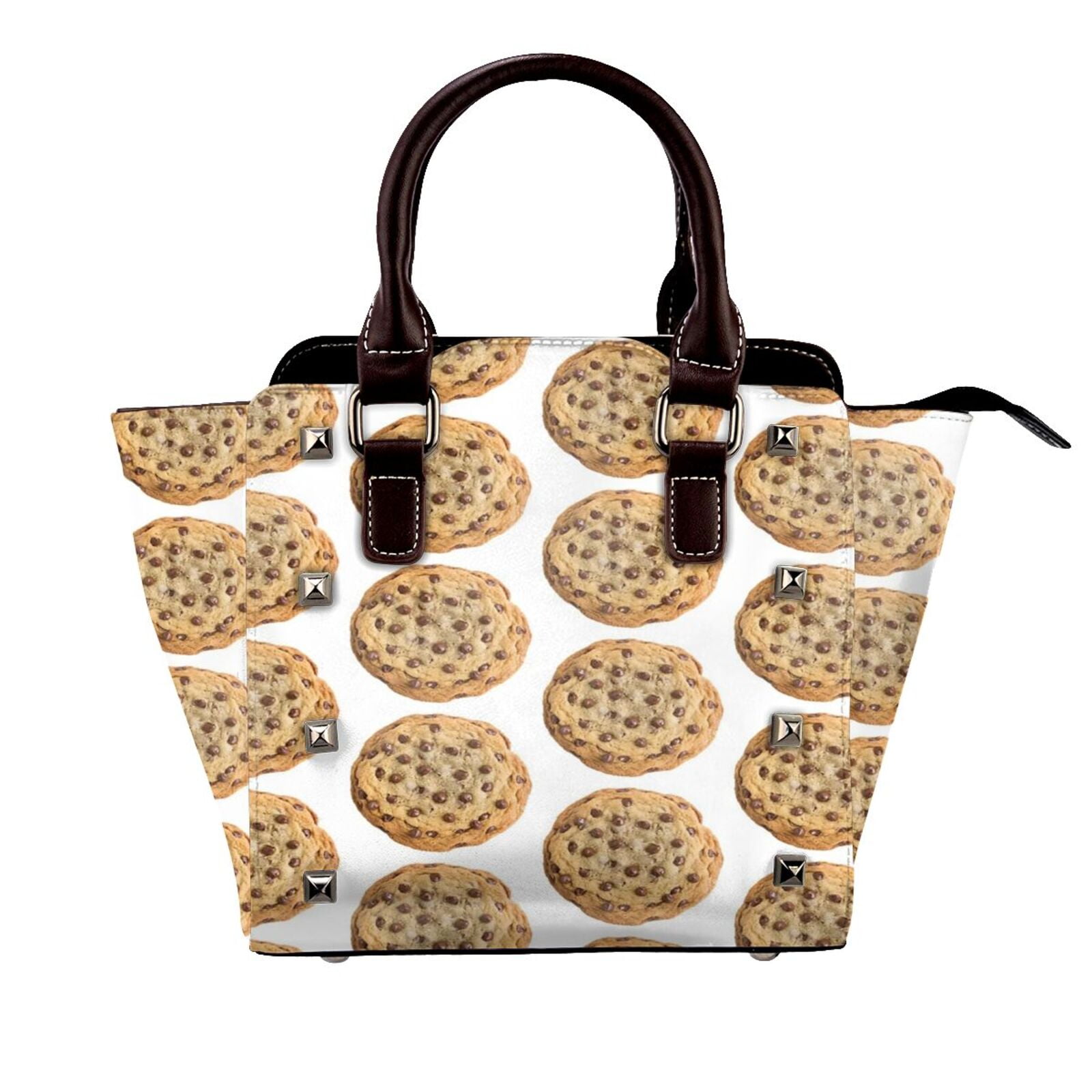 Biscuit Cookie Print Pattern Leather Tote Bag