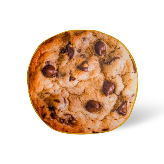 Chocolate Chip Cookie Round Fleece Throw Blanket | 60 Inches