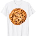 thumbnail image 1 of Chocolate Chip Cookie T-ShirtMen and women, White T-shirt, size: Extra large, 1 of 4