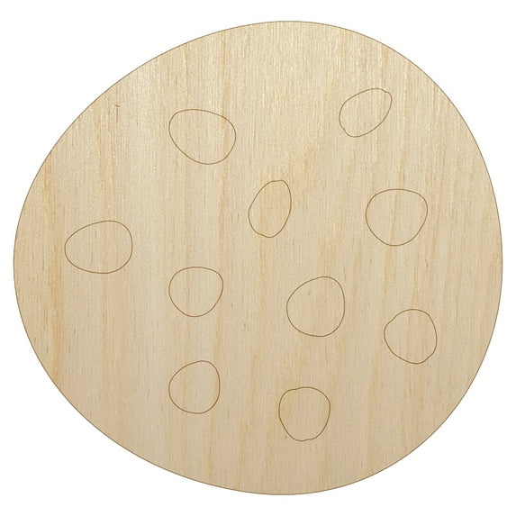 Chocolate Chip Cookie Wood Shape Unfinished Piece Cutout Craft DIY Projects - 4.70 Inch Size - 1/8 Inch Thick