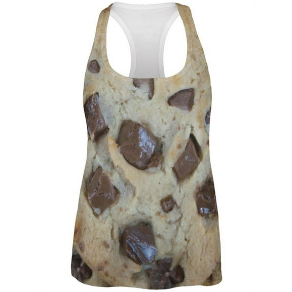 Chocolate Chip Cookies Chunks All Over Womens Work Out Tank Top Multi MD