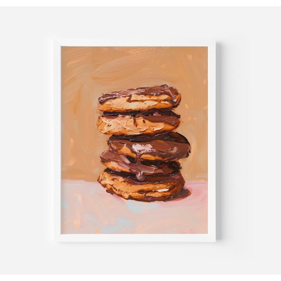 Chocolate Chip Cookies Foodie Kitchen Wall Art Print Dessert Print Bakery Decor, Unframed Paper Print