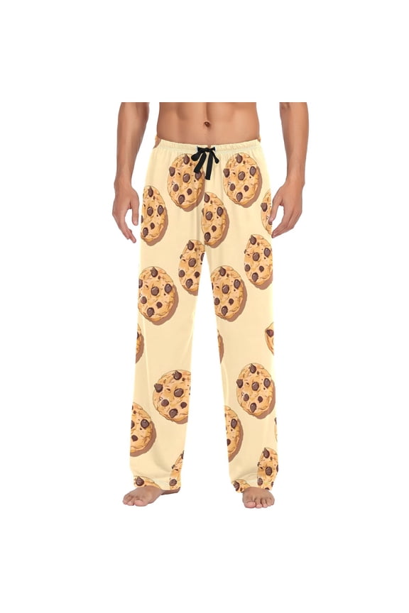 Chocolate Chip Cookies Men's Pajama Pants Cotton Long Sleepwear Lounge Pants S