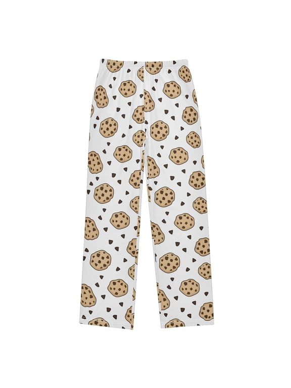 Chocolate Chip Cookies Pattern Pajama Pants Soft Lightweight Lounge Pants Bottoms Sleep Pants Warm Comfy