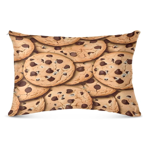 Chocolate Chip Cookies Plush Pillow Cases Queen Size Ultra Soft Warm Pillowcases with Zipper 20"x30"