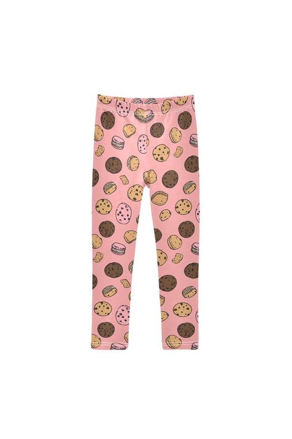 Chocolate Chip Cookies Printed Leggings Yoga Pants for in 4t to 10t