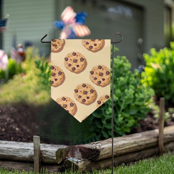 Chocolate Chip Cookies Small Garden Flag 18" x 12.5" Double Sided Yard Lawn Outdoor Decor Small Yard Flags