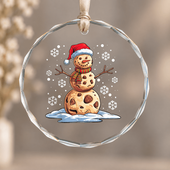 Chocolate Chip Cookies Snowman Santa Hat Ornament, Indoor Decoration ...