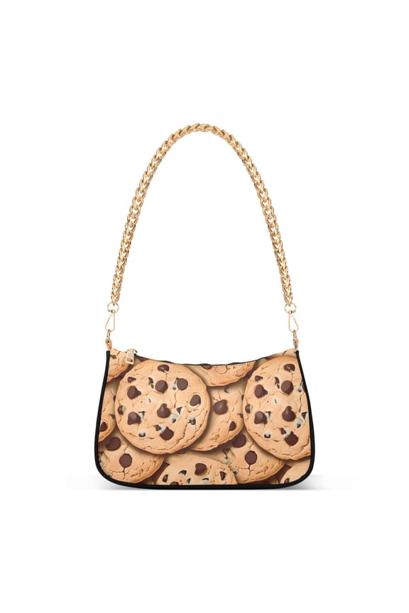 Chocolate Chip CookiesWomen Small Shoulder Bag Crossbody Tote Hobo Bags Purse Clutch Handbags with Chain Strap for Women