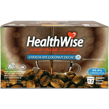 HealthWise Chocolate Coconut Low Acid Keurig K-Cups - DECAF