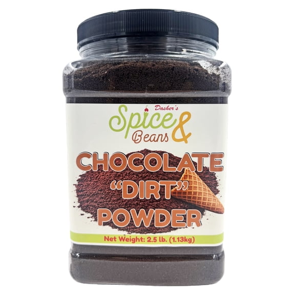 Chocolate Cookie "Dirt" Powder 2.5 lb - Chocolate Cookie Crumb Dessert Topping - Ice Cream, Dirt Cups, Cakes, Cupcakes & Dessert Decorations - Bulk - Dasher's Spice & Beans