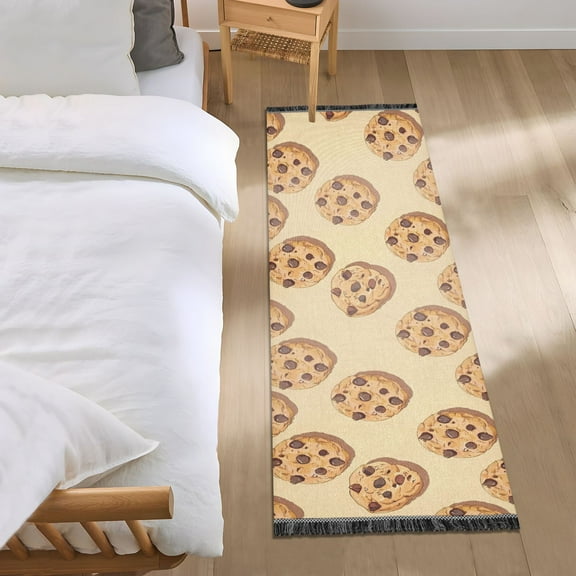 Chocolate Cookies Runner Area Rug 2x6 Soft Non-Slip Washable Bedside Carpet for Hallway Bedroom Living Room Home Decor