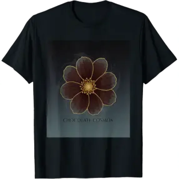 Chocolate Cosmos Rare Flower Plant Botany Gardening Graphic T-Shirt ...