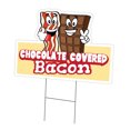 thumbnail image 1 of Chocolate Covered Bacon 2 18" x 24" Yard Sign & Stake | Advertise Your Business | Stake Included Image On Front Only | Made in The USA, 1 of 3