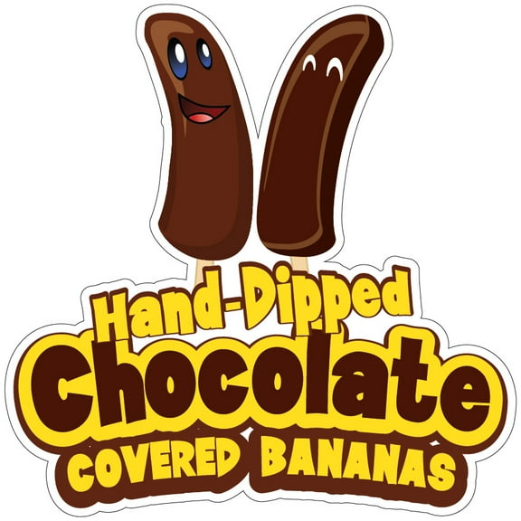 Chocolate Covered Bananas 8" Decal Concession Stand Food Truck Sticker