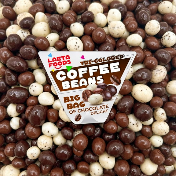 Chocolate Covered Espresso Beans Coffee Tricolor Bulk Candy (2 Pound Bag)