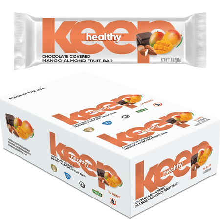 Chocolate Covered Mango Almond Fruit and Nut 16 Bar Box