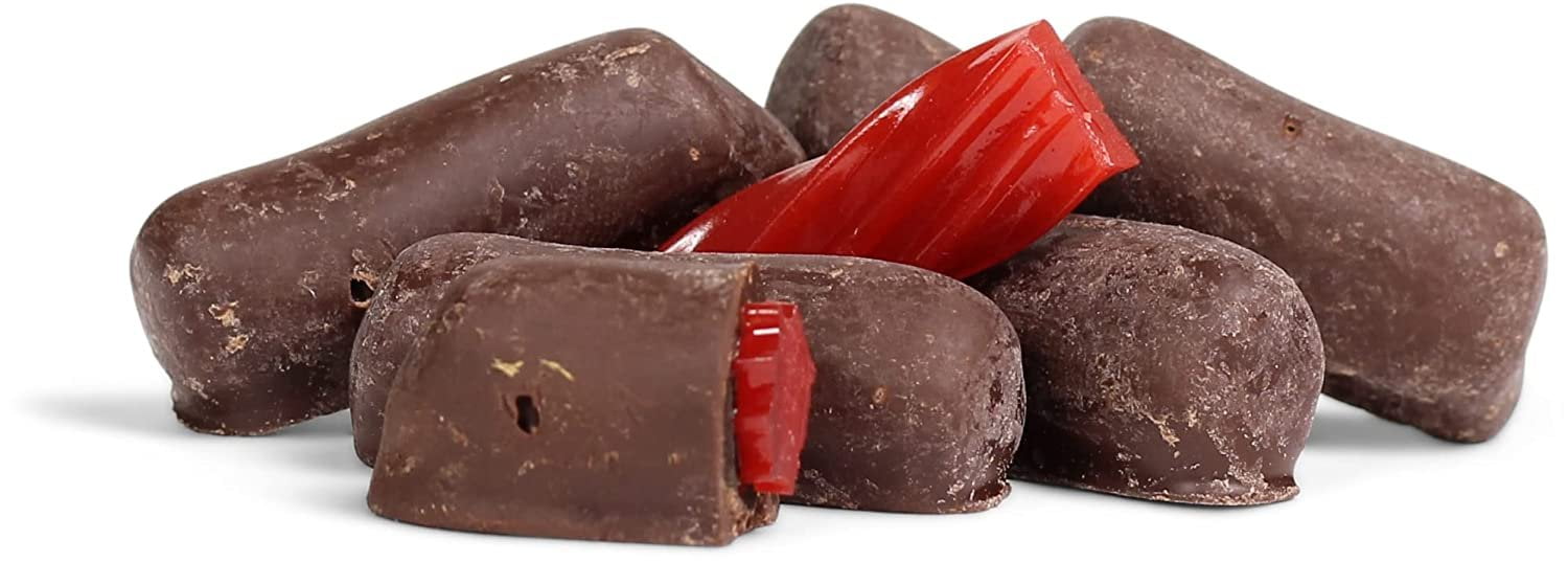 Chocolate Covered Strawberry Licorice Bits by Its Delish, 10 lbs Bag Bulk  Strawberry Licorice Bites Coated in Dark Chocolate Candy  Vegan, Non-dairy, Kosher Parve