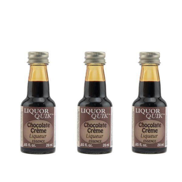 Chocolate Creme Liqueur Liquor Quik Essence 3 per Pack (20 ml 0.65 fl