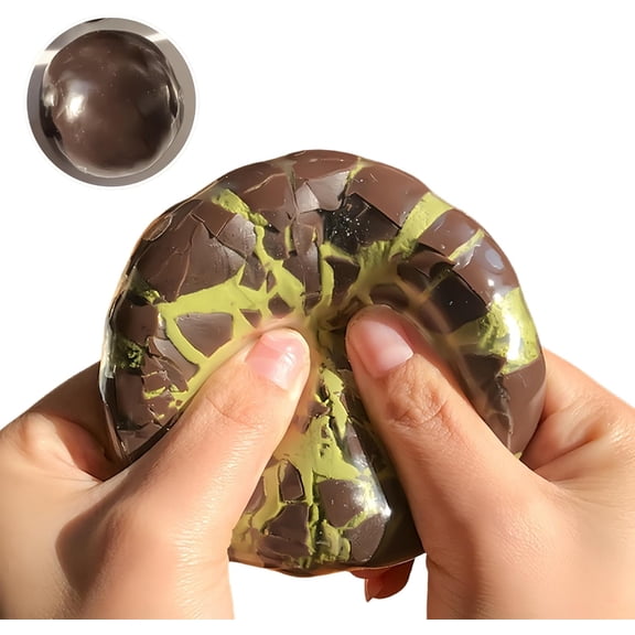 Chocolate Crunchy Squishy, Crunchy Sound Food Fidget, Slow Rising Summer Holiday Gifts for Fidget Fans (Matcha)