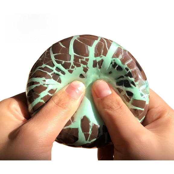 Chocolate Crunchy Squishy, Crunchy Sound Food Fidget, Slow Rising Summer Holiday Gifts for Fidget Fans (Mint)