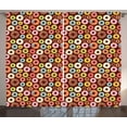 thumbnail image 1 of Ambesonne Chocolate Curtains 2 Panel Set, Colorful Yummy Donuts Art, 108" x 90", Multicolor, 1 of 3