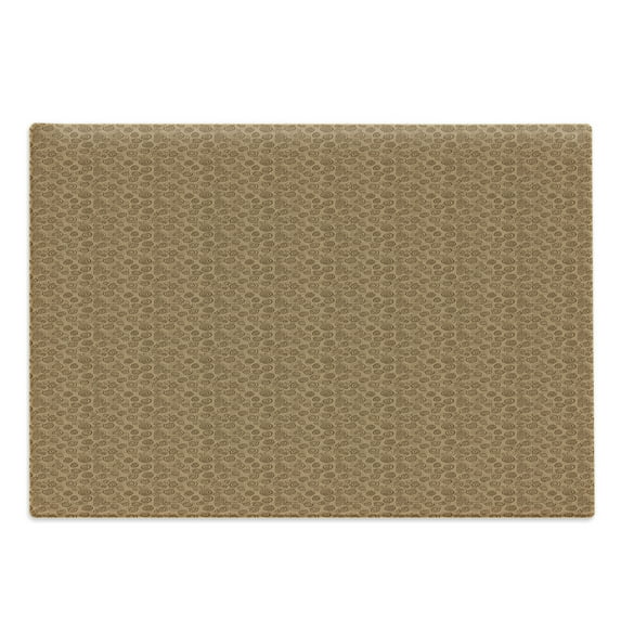 Chocolate Cutting Board, Abstract Pattern with Spiral Round Forms Swirled Circles Curls Print, Decorative Tempered Glass Cutting and Serving Board, in 3 Sizes, by Ambesonne