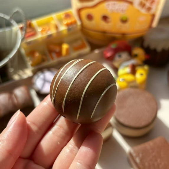 Chocolate Dessert Squishy Toy, Moist Slow Rising Pie & Canelé Cookie Fidget Toys for Stress Relief & ASMR Sensory, Gift for Kids & Adults