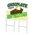 thumbnail image 1 of Chocolate Dipped Key Lime Pie 24" x 36" Yard Sign & Stake | Advertise Your Business | Stake Included Image On Front Only | Made in The USA, 1 of 3