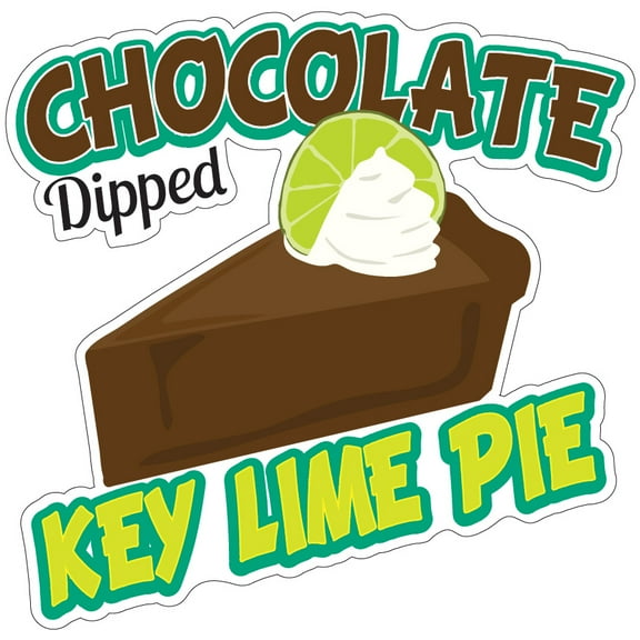 Chocolate Dipped Key Lime Pie 8" Decal Concession Stand Food Truck Sticker