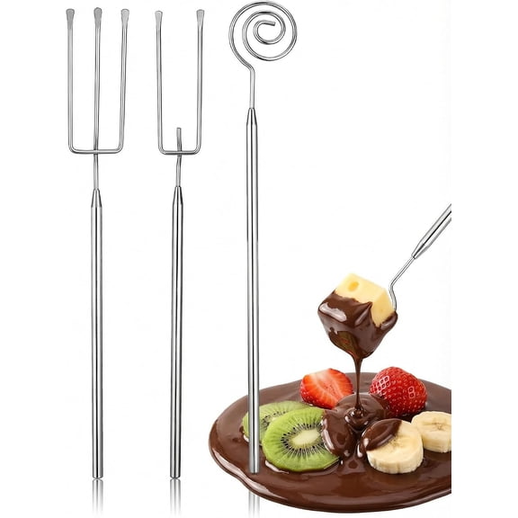 Chocolate Dipping Tools, 3 Pcs Stainless Steel Candy Dipping Fork Set