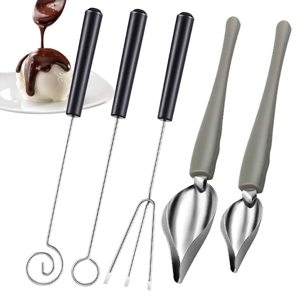 Chocolate Dipping Tools and Culinary Decorating Spoons Set 3 Pcs Candy Dippin