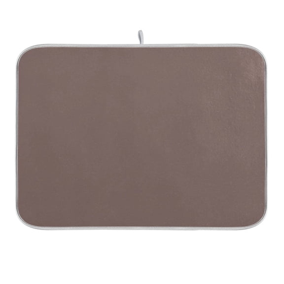 Chocolate Dish Drying Mat for Kitchen Counter 16x18 In Absorbent Microfiber Reversible Mats Dish Drainer Protector Rack Pad for Coffee Bar Table