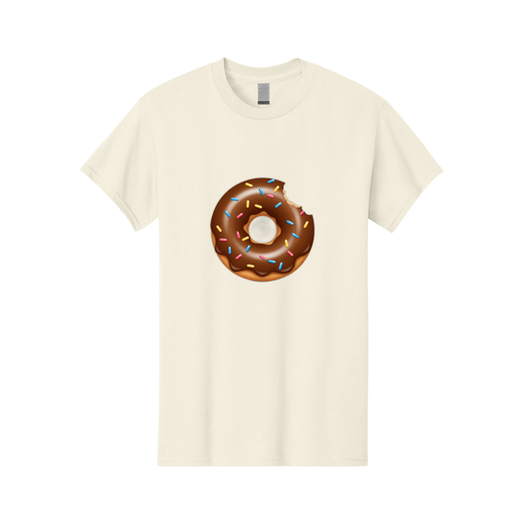 Chocolate-Donut Mens Graphic Tee, 100% Cotton, Casual Summer Wear